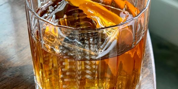 Bourbon glass whiskey close-up